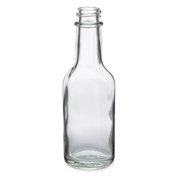 1.6 oz (50 mL) Clear Glass Mini Bottle - 18-400 Neck Finish - Sample, Travel & Favor Bottle (Cap Not Included) - Wholesale, 96/Case, Clear Glass -