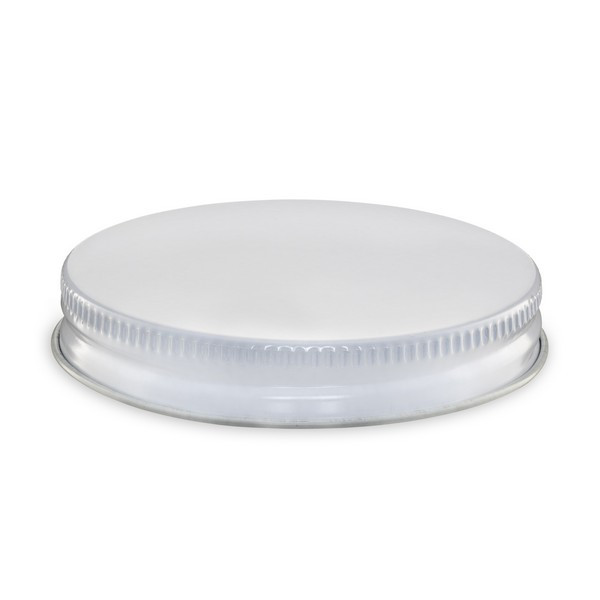 63-400 White Metal Caps (Plastisol Liner) | Berlin Packaging