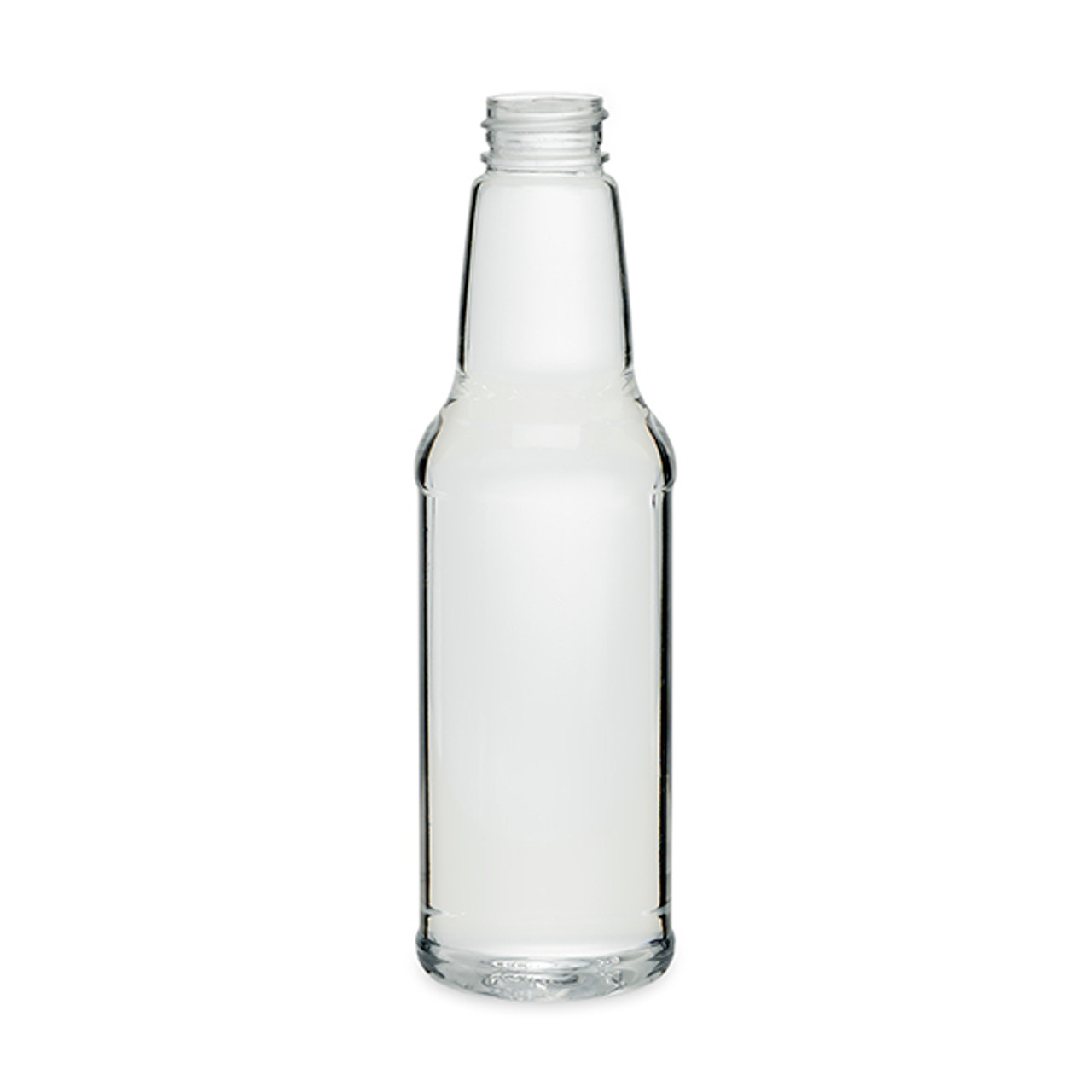 Woozy Round Glass Bottle with White Cap, 10 oz