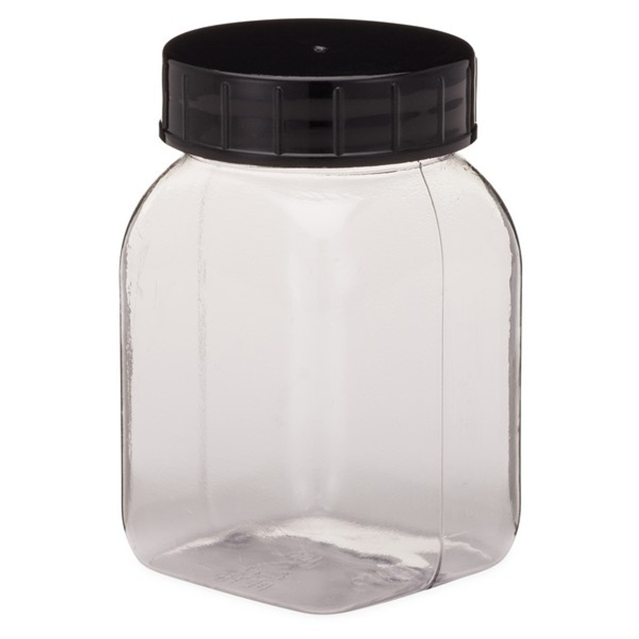 Square Plastic Container | Shaped Jars | Lidded Clear Jars