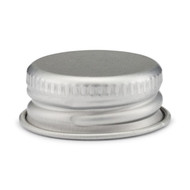 24-400 Silver Brushed Aluminum Screw Top Caps (Foam Liner) - 314561
