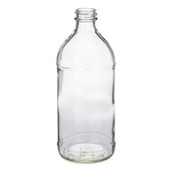 32 oz. Square Quart Clear Glass Milk Bottle - The Cary Company