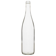 375ml Clear Glass Composite Flat Bottom Wine Bottles, Cork Finish - Wholesale, 24/Case, Clear Type III