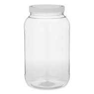 64 oz. Square PET Plastic Jar with Red Lid