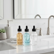 Similar item: 2 oz Clear Glass Boston Round Bottles with Child-Resistant Capable Dropper Cap - 4699B36CLR