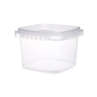 Clear Deli Food Storage Containers With Lids Tamper evident security system  and easy stackable and space saver shape Restaurant Take Out/ Freezer  microwave and dishwasher safe – 8 Oz. – 25 sets – Decony