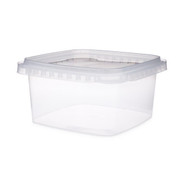 GoCubes™ 32 oz Clear PET Plastic Square Containers - 6L x 6W x 3 3/8H