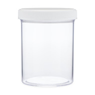 Clear PET Straight-Sided Plastic Jars - 16 oz, White Cap S-25186W - Uline