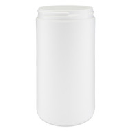 Similar item: 32 oz White HDPE Plastic Wide Mouth Straight Sided Jars (Cap Not Included) - 3301B32-BWHT