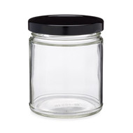Clear Glass Low Profile Thick Wall Balm Jars with Metal White Lids 0 .5 oz / 15 ml (12 Pack), Size: .50 oz