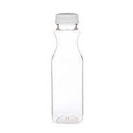 Similar item: 12 oz Clear PET Plastic Decanter Juice Bottles (White Tamper-Evident Cap) - 3499B05