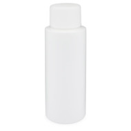2 oz White HDPE Plastic Cylinder Bottles - 3560B05WHT