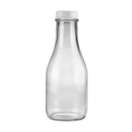 Similar item: 32 oz Clear Glass Milk Bottles (White Tamper-Evident Cap) - 3800B07