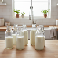 Similar item: 32 oz Clear Glass Milk Bottles (Cap Not Included) - 3800B09-B