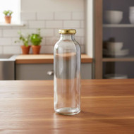 Similar item: 16 oz Clear Glass Juice Bottles (Gold Lug Cap) - 3802B03