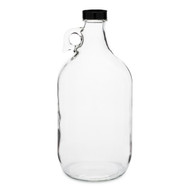 Similar item: 64 oz Clear Glass Growler (Black Phenolic Cap) - 4001B73