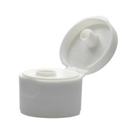 38-400 White PP Plastic Ribbed Unlined Flip Top Caps | Berlin