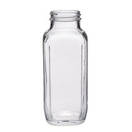 Wheaton® 16oz Clear Glass Bottles, French Squares, Poly Vinyl