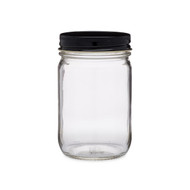 16oz Clear Glass General Purpose Jars (Cap Not Included) for Canning 12/Case, Clear Type III BPA Free 70-G450
