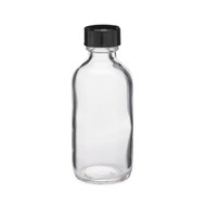 Similar item: 2 oz Clear Glass Boston Round Bottles (Black Phenolic Cap) - 4699B05CLR