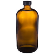 Similar item: 32 oz Amber Glass Boston Round Bottles (Black Phenolic Cap) - 4699B13ABR
