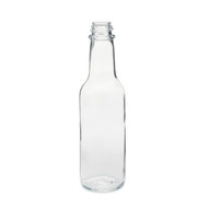 Clear Glass Woozy Bottles, 5 Oz with Black PVC Shrink Capsules — nicebottles