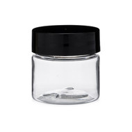 Similar item: 0.5 oz Clear PET Straight Sided Jar (Black Cap) - HWJ12B