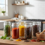 Similar item: 8 oz Clear Glass Paragon Spice Jars (Cap Not Included) - 5023B06-B
