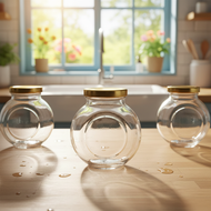 Similar item: 10.5 oz Clear Round Glass Jars - 5508B33