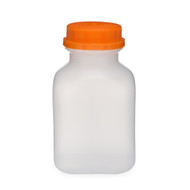 Similar item: 8 oz Natural Beveled Square HDPE Plastic Juice Bottle (Tamper-Evident Cap) - JUICE8OR