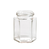 1 1/2 oz Clear Glass Hexagon Jars (Bulk), Caps NOT Included