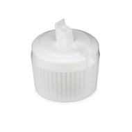 24-410 White PE Plastic Land Seal Pivot Spout Caps | Berlin Packaging