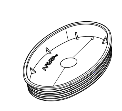 White Plate For Macro Oval Bottle - MFSTDOVALPLTW