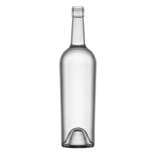 Mia 750 ml Glass Claret Tapered Wine Bottles, ROPE Finish, Flint - 303069-K Mia 750 ml Glass Claret Tapered Wine Bottles, ROPE Finish, Flint - 303069-K