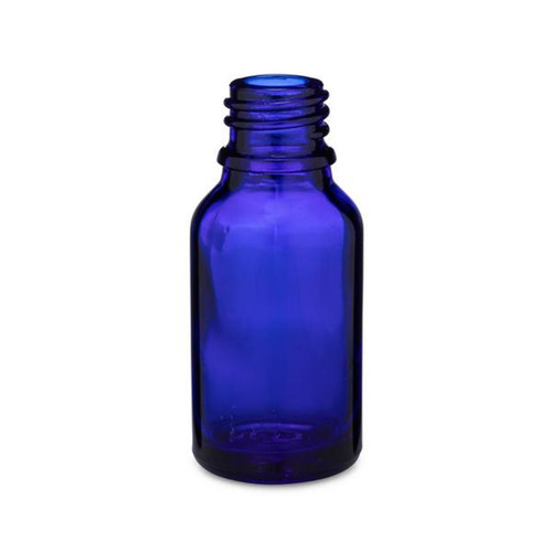 0.5 oz Blue Glass Euro Dropper Bottles (No Cap) - 8624B05-BBLU-K