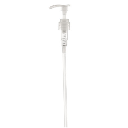 28-410 Natural PP Ribbed Lotion Pump - DCPD28410110N