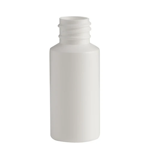 1 oz White HDPE Plastic Cylinder Bottles (Cap Not Included) - 339953