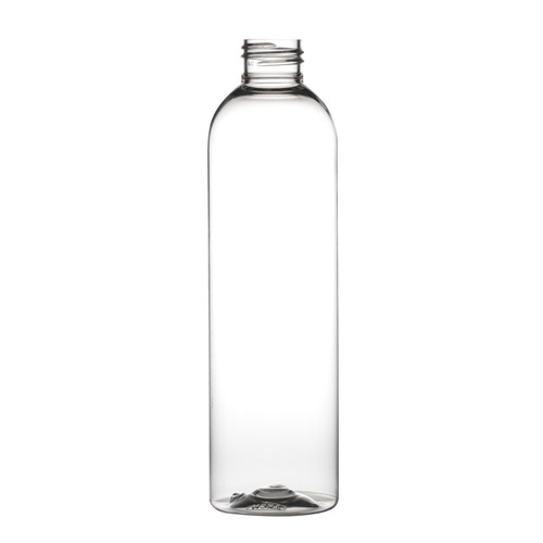 8 oz Clear PET Cosmo Bottle (50% PCR) - 24-410 Neck Finish - Sustainable Bullet Bottle for Personal Care - 299581