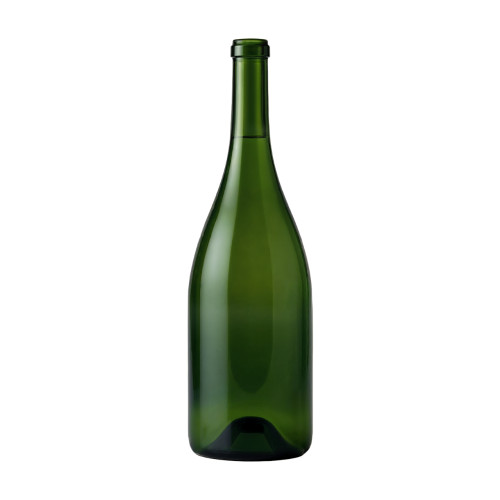 Oversized 18 Liter Glass Burgundy Wine Bottles, Cork Finish, Champagne Green - 334903