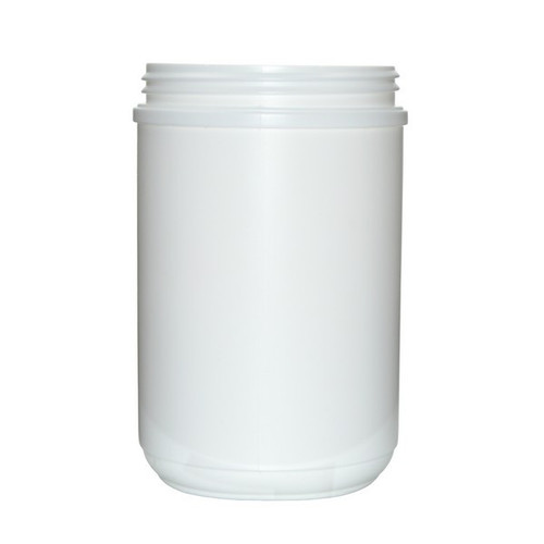 25 oz White HDPE Plastic Straight Sided Wide Mouth Jars - 348148