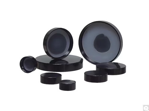 20-400 Black Phenolic Cap with Solid PE Liner - 260208