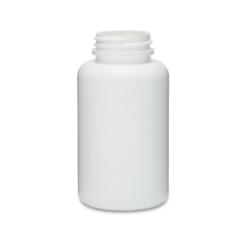 6.7 oz White HDPE Plastic Wide Mouth Packer Bottles (Cap Not Included) - 345874