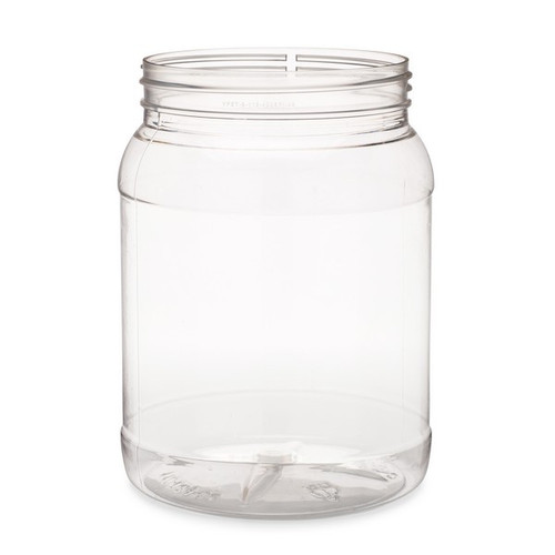 64 oz Clear PET Plastic Wide Mouth Jars (Caps Not Included) - 34365-B