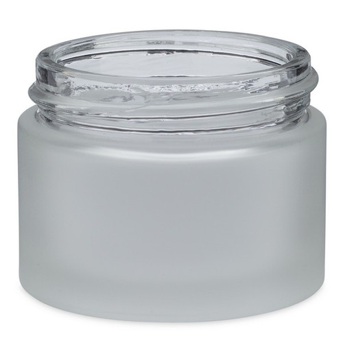 5298B23-B - 1 oz Frosted Glass Thick-Base Jars (Cap Not Included) 5298B23-B - 1 oz Frosted Glass Thick-Base Jars (Cap Not Included)