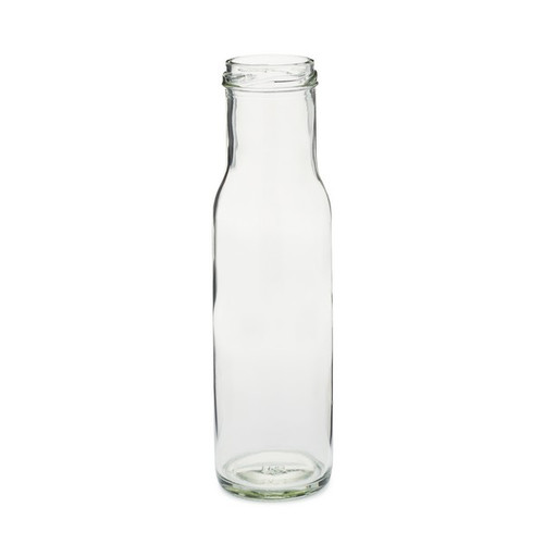 8 oz Clear Glass Round Dressing & Sauce Bottles (Lug Finish) - 5012B23-B 8 oz Clear Glass Round Dressing & Sauce Bottles (Lug Finish) - 5012B23-B