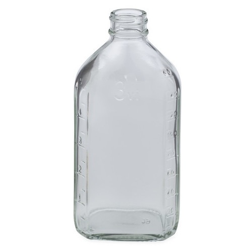 6 oz Clear Glass Oval Graduated Bottles (Cap Not Included) - 1000B01-B 6 oz Clear Glass Oval Graduated Bottles (Cap Not Included) - 1000B01-B