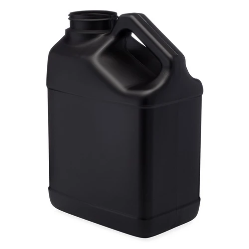 1 gal Black HDPE Plastic Slant F-Style Containers (Cap Not Included) - 3132B90-B