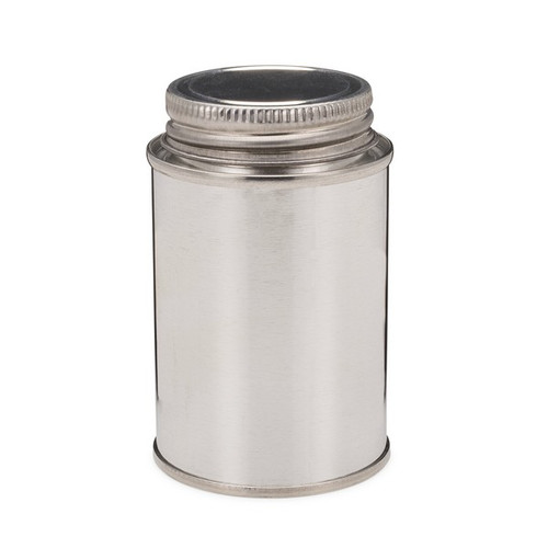 4 oz steel flat-top cans (metal delta brush cap)