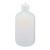 16 oz Natural HDPE Plastic Boston Round Bottle & White Flip-Top Lid - PN16