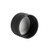 28-410 Black PP Ribbed Cap with Induction Foil Heat Seal Liner - 122495